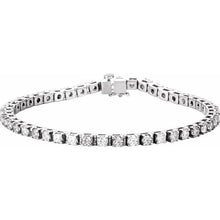 Load image into Gallery viewer, 4 ¾ CTW DIAMOND TENNIS BRACELET - White Gold
