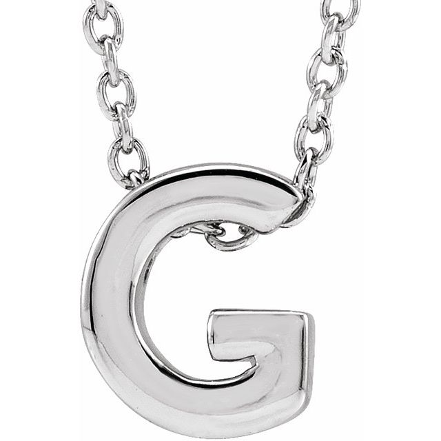 SLIDE PENDANT INITIAL NECKLACE