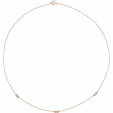 Load image into Gallery viewer, BAGUETTE 3-STATION NECKLACE
