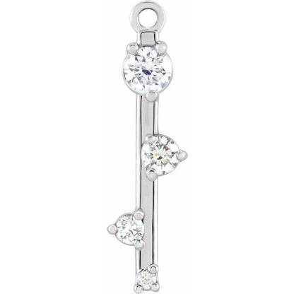 ⅛ CTW ACCENTED DIAMOND BAR DANGLE