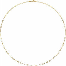 Load image into Gallery viewer, ELONGATED FLAT LINK CHAIN - 14K Yellow Gold
