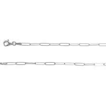 Load image into Gallery viewer, ELONGATED FLAT LINK CHAIN - 14K White Gold
