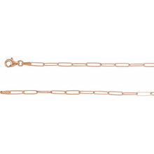 Load image into Gallery viewer, ELONGATED FLAT LINK CHAIN - 14K Rose Gold
