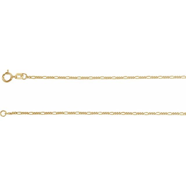 CONCAVE FIGARO CHAIN  - Yellow Gold