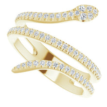 Load image into Gallery viewer, DIAMOND SNAKE RING

