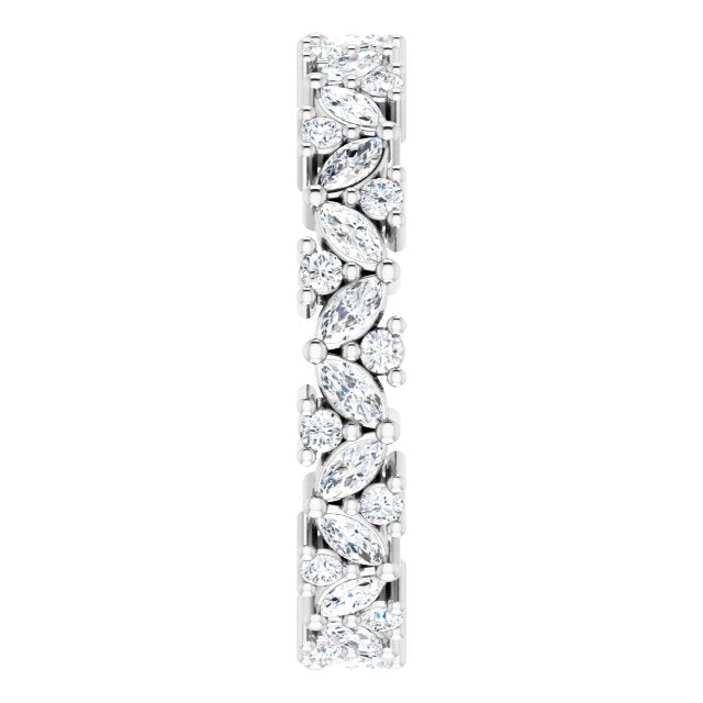 1 CTW MARQUISE CLUSTER ETERNITY BAND