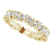 Load image into Gallery viewer, 1 CTW MARQUISE CLUSTER ETERNITY BAND
