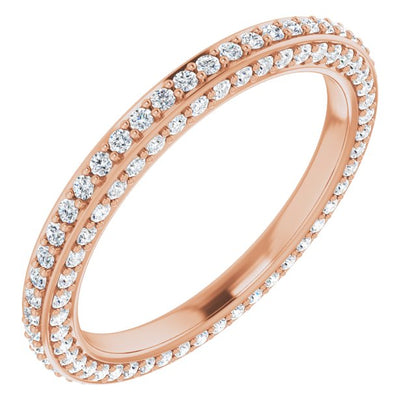 ¾ CTW DIAMOND THREE-SIDED ETERNITY BAND