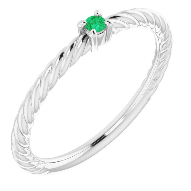 EMERALD ROPE RING