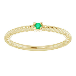 EMERALD ROPE RING