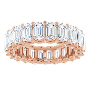 7 1/4 CTW EMERALD CUT DIAMOND ETERNITY BAND