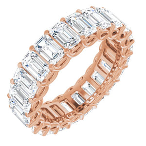 7 1/4 CTW EMERALD CUT DIAMOND ETERNITY BAND