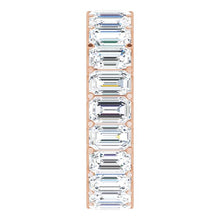 Load image into Gallery viewer, 7 1/4 CTW EMERALD CUT DIAMOND ETERNITY BAND
