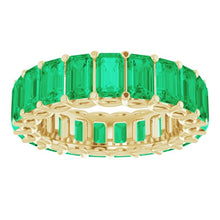 Load image into Gallery viewer, EMERALD ETERNITY BAND
