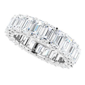 7 1/4 CTW EMERALD CUT DIAMOND ETERNITY BAND
