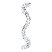 Load image into Gallery viewer, FRENCH SET ETERNITY BAND - 14K White Gold
