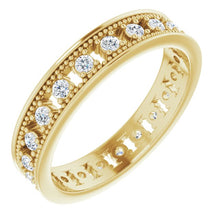 Load image into Gallery viewer, ½ CTW DIAMOND ACCENTED ETERNITY BAND
