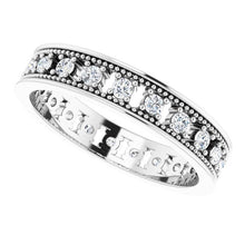 Load image into Gallery viewer, ½ CTW DIAMOND ACCENTED ETERNITY BAND

