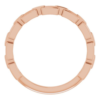 CHAIN LINK RING - Rose Gold