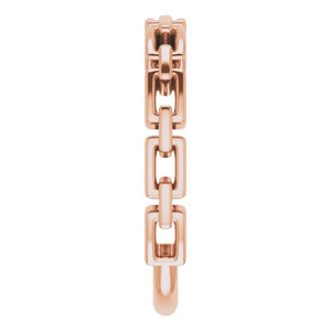 CHAIN LINK RING - Rose Gold