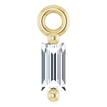 Load image into Gallery viewer, DIAMOND STRAIGHT BAGUETTE DANGLE
