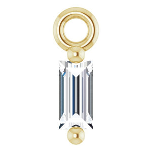 DIAMOND STRAIGHT BAGUETTE DANGLE