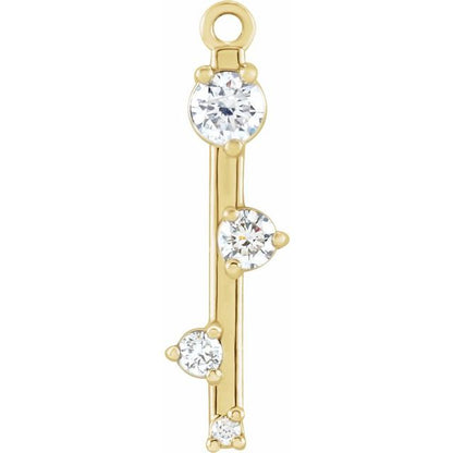 ⅛ CTW ACCENTED DIAMOND BAR DANGLE