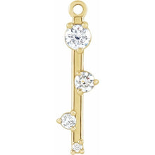 Load image into Gallery viewer, ⅛ CTW ACCENTED DIAMOND BAR DANGLE
