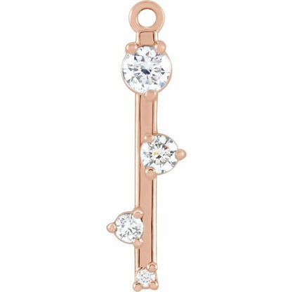 ⅛ CTW ACCENTED DIAMOND BAR DANGLE