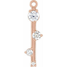 Load image into Gallery viewer, ⅛ CTW ACCENTED DIAMOND BAR DANGLE
