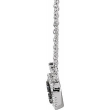 Load image into Gallery viewer, BLACK &amp; WHITE DIAMOND EVIL EYE NECKLACE - White Gold
