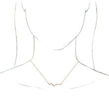 Load image into Gallery viewer, DIAMOND CONSTELLATION BAR NECKLACE - 14K Rose Gold

