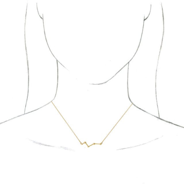 CONSTELLATION BAR NECKLACE - Yellow Gold