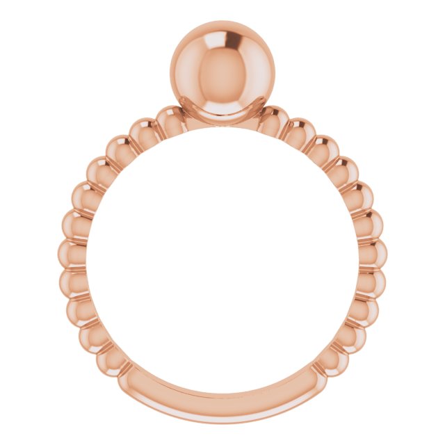 METAL BALL RING - 14K Rose Gold