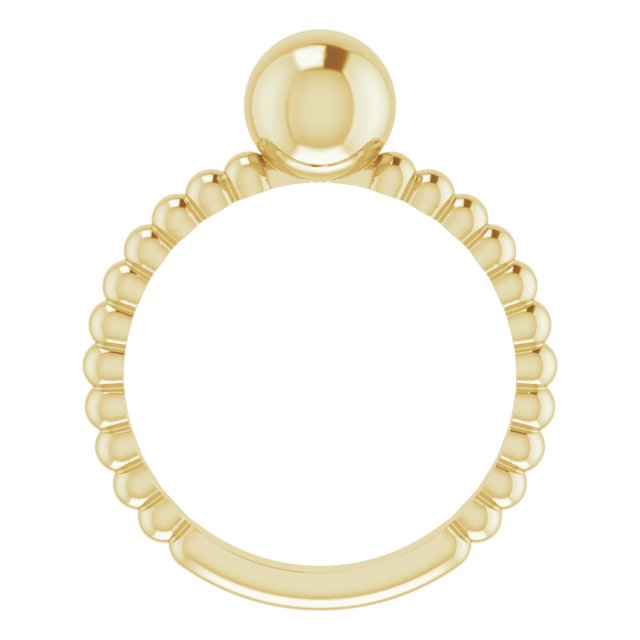 METAL BALL RING - 14K Yellow Gold