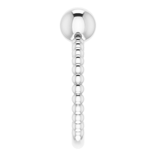 METAL BALL RING - 14K White Gold