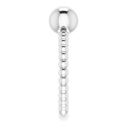 METAL BALL RING - 14K White Gold