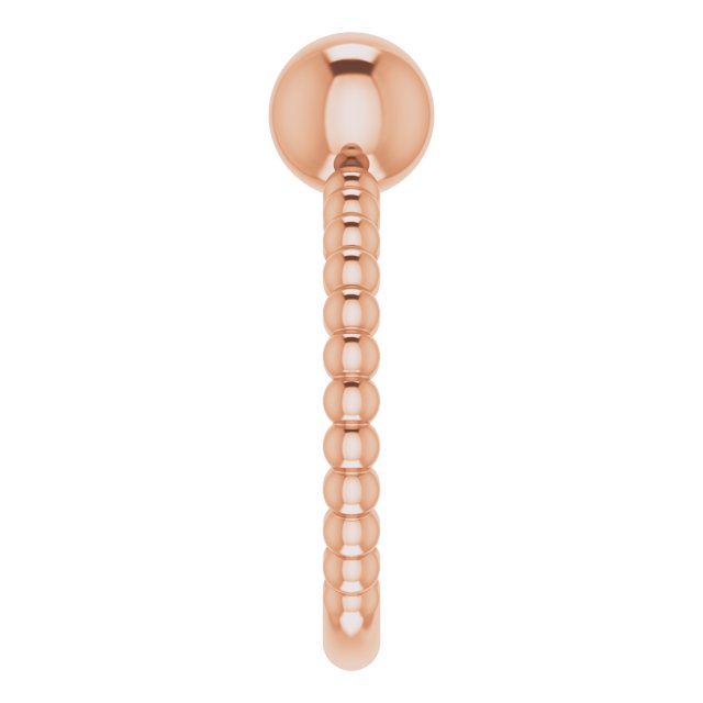 METAL BALL RING - 14K Rose Gold