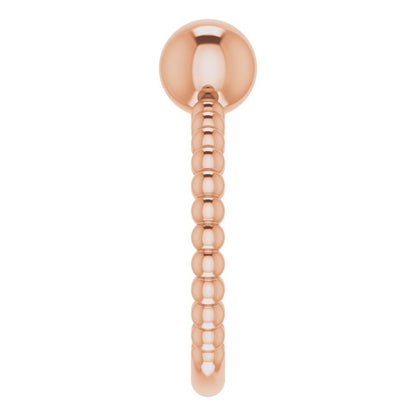 METAL BALL RING - 14K Rose Gold