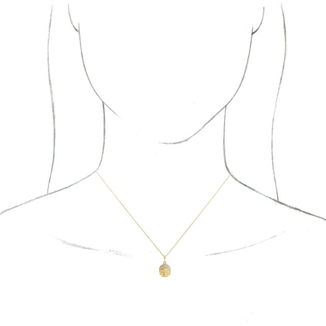 DIAMOND BUDDHA NECKLACE - 14K Yellow Gold