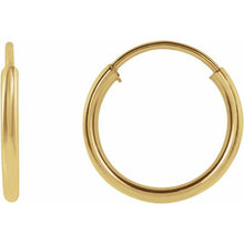 Load image into Gallery viewer, 14K THIN HOOP EARRINGS - Yellow Gold

