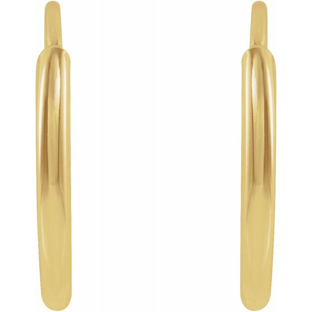 14K THIN HOOP EARRINGS - Yellow Gold