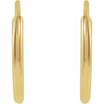 14K THIN HOOP EARRINGS - Yellow Gold