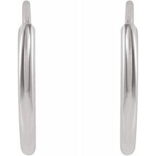 Load image into Gallery viewer, 14K THIN HOOP EARRINGS - White Gold
