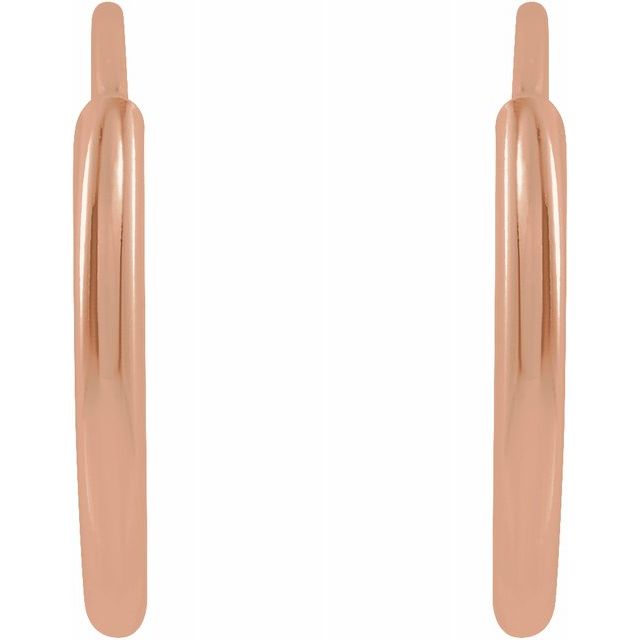 14K THIN HOOP EARRINGS - Rose Gold