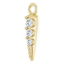Load image into Gallery viewer, 0.04 CTW DIAMOND SPIKE DANGLE
