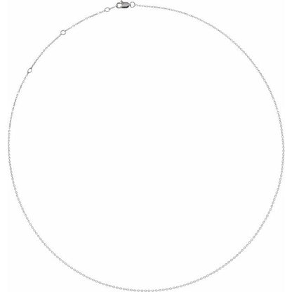 1MM ADJUSTABLE DIAMOND-CUT CABLE CHAIN 16-18"