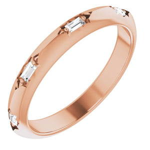 ACCENTED ETERNITY BAND - Rose Gold