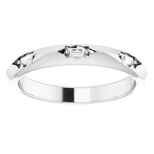 Load image into Gallery viewer, ACCENTED ETERNITY BAND - White Gold
