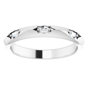 ACCENTED ETERNITY BAND - White Gold